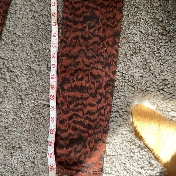 AG leopard print fine wale corduroy jeans. - Picture 4 of 5